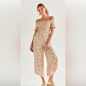 New Francesca’s Susanna Palm Spring Summer Jumpsuit